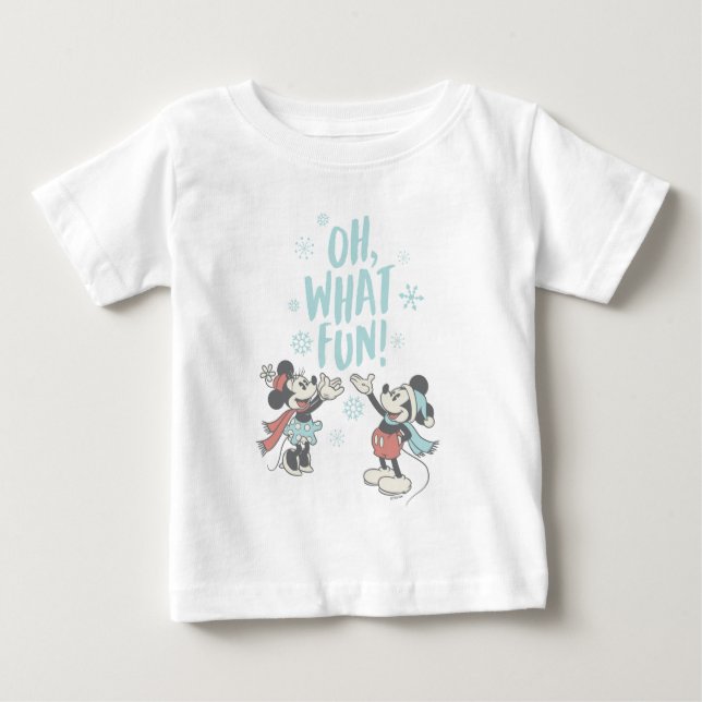 Mickey & Minnie | Oh What Fun! Baby T-Shirt (Front)