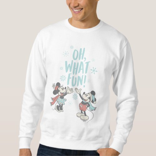 Mickey  Minnie  Oh What Fun Sweatshirt