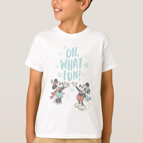 Mickey  Minnie  Oh What Fun T_Shirt
