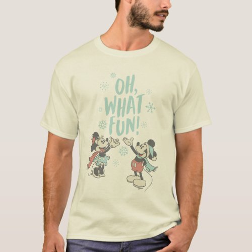 Mickey  Minnie  Oh What Fun T_Shirt