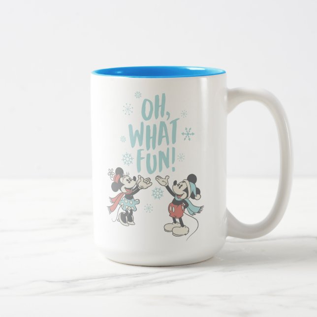 Mickey & Minnie | Oh What Fun! Two-Tone Coffee Mug (Right)