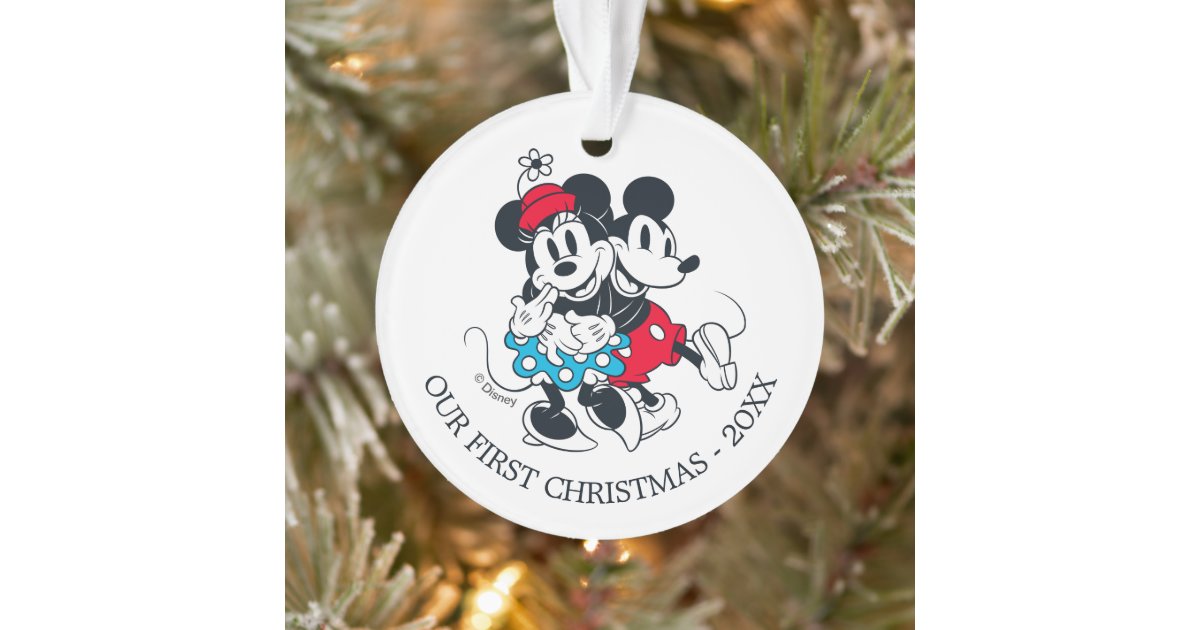 Mickey & Minnie, Our First Christmas - Wedding Ornament
