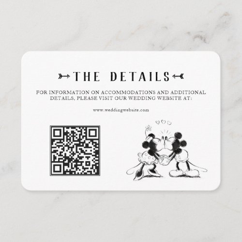 Mickey & Minnie | Pink Confetti Wedding Enclosure Card