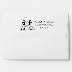 Mickey & Minnie Pink Confetti Wedding Envelope