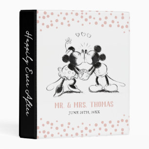 Mickey & Minnie   Pink Confetti Wedding Mini Binder