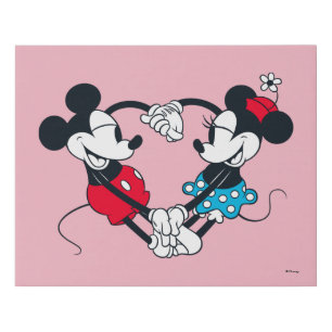 Mickey & Minnie   Relationship Goals Faux Canvas Print