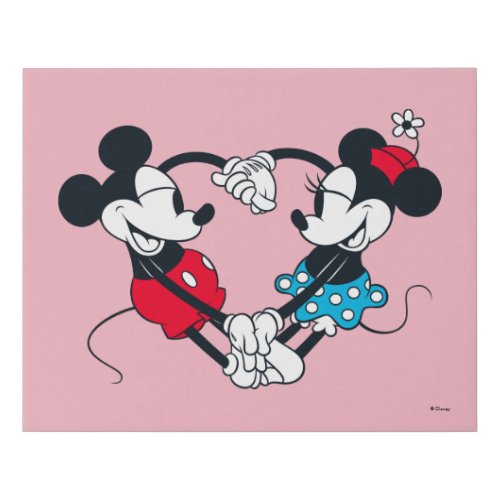 Mickey  Minnie  Relationship Goals Faux Canvas Print