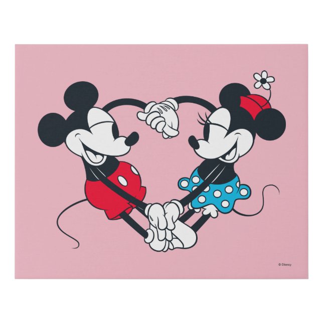 Mickey & Minnie | Relationship Goals Faux Canvas Print (Front)