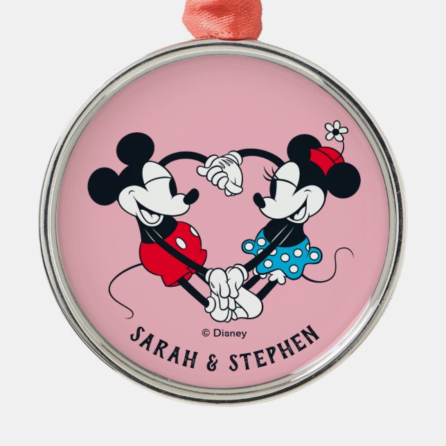 Mickey & Minnie | Relationship Goals Metal Ornament (Front)