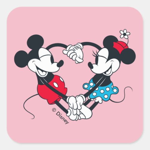 Mickey  Minnie  Relationship Goals Square Sticker