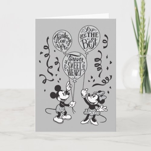 Mickey  Minnie Retro _ Thinking of You Card