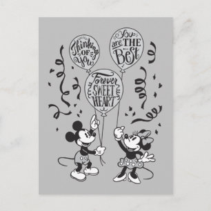 Mickey & Minnie Retro - Thinking of You Postcard
