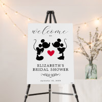 Mickey & Minnie Silhouette Bridal Shower Welcome