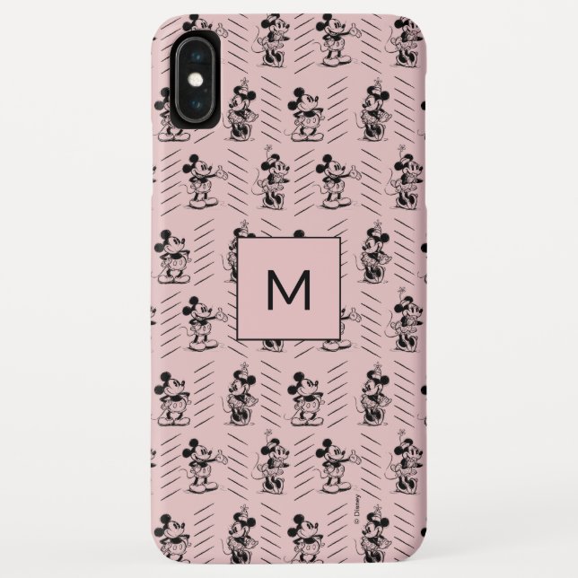 Mickey & Minnie | Sketch Pattern - Monogram Case-Mate iPhone Case (Back)