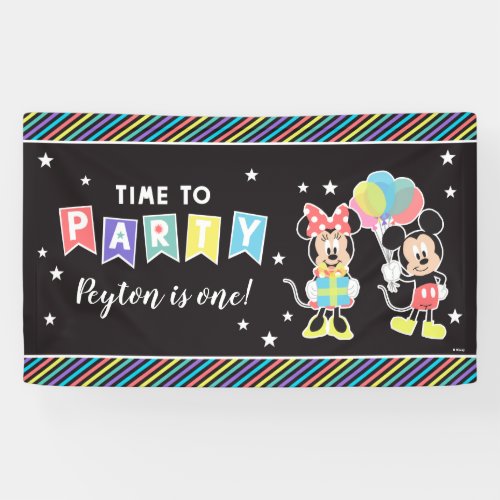 Mickey  Minnie  Time to Party Banner