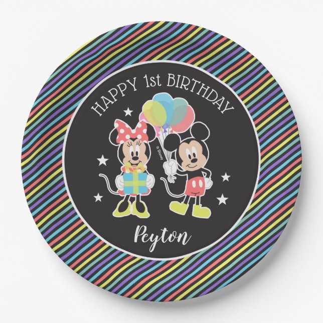 Mickey & Minnie | Time to Party Paper Plates (Front)