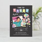 Mickey & Minnie | Time to Party - Photo Invitation (Standing Front)