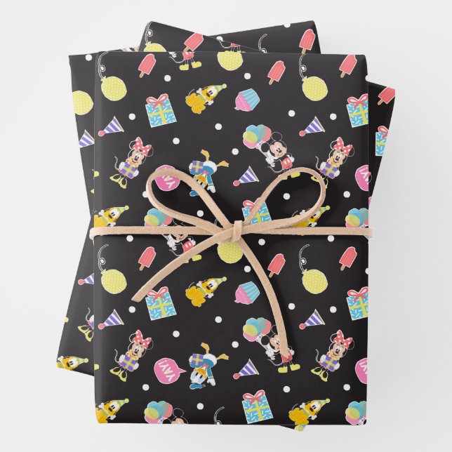 Mickey & Minnie | Time to Party Wrapping Paper Sheets (In situ)
