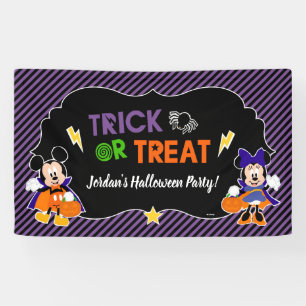 Mickey & Minnie   Trick or Treat - Halloween Party Banner