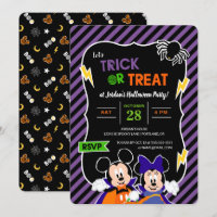 Mickey & Minnie | Trick or Treat - Halloween Party Invitation