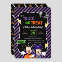 Mickey & Minnie | Trick or Treat - Halloween Party Invitation