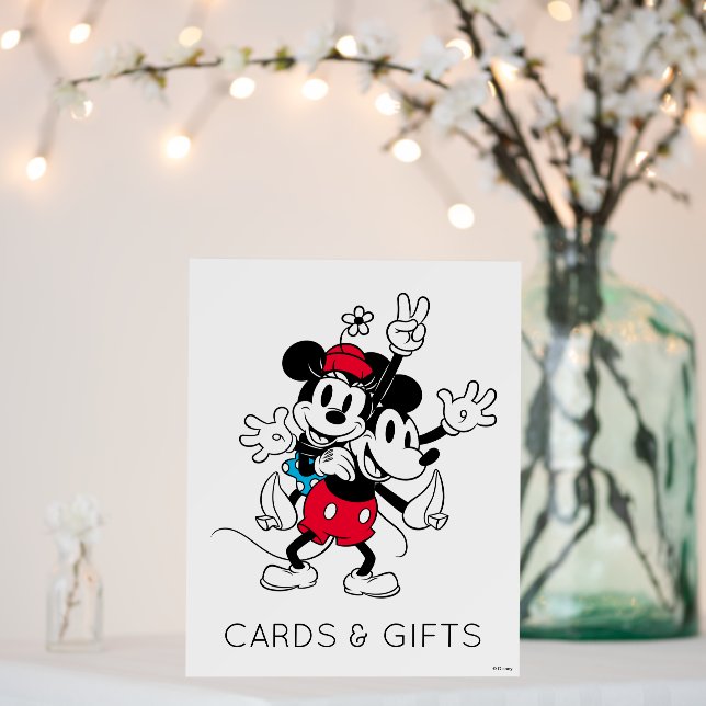 Mickey & Minnie | Twins Birthday Cards & Gifts Foam Board (In Situ (Wedding))