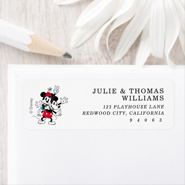 Mickey & Minnie | Twins Birthday  Label (Insitu)