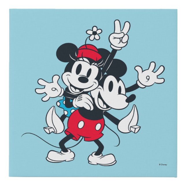 Mickey & Minnie | Two of a Kind Faux Canvas Print (Front)