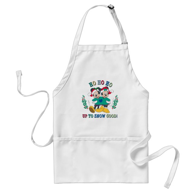 Mickey & Minnie | Up to Snow Good Adult Apron (Front)