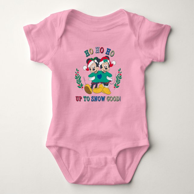 Mickey & Minnie | Up to Snow Good Baby Bodysuit (Front)