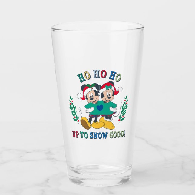 Mickey & Minnie | Up to Snow Good Glass (Front)