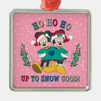 Mickey & Minnie | Up to Snow Good Metal Ornament