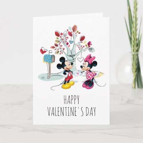 Mickey  Minnie  Valentines Day Holiday Card
