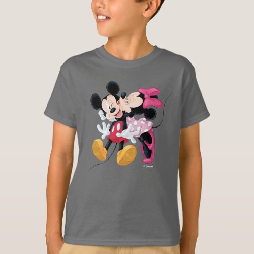 Mickey  Minnie  Valentines Day Smooch T_Shirt
