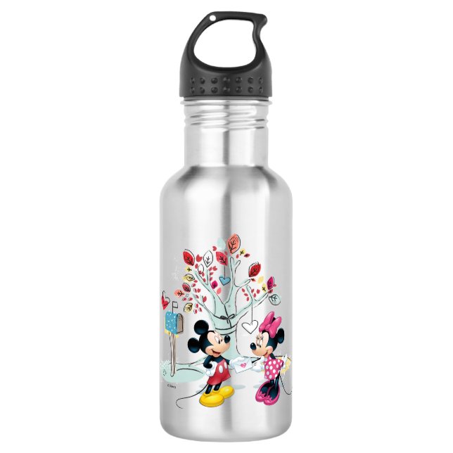 Mickey & Minnie | Valentine's Day Stainless Steel Water Bottle (Front)