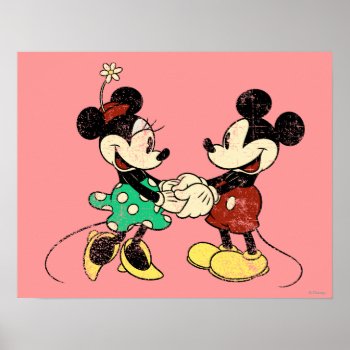 Mickey & Minnie | Vintage Poster by MickeyAndFriends at Zazzle
