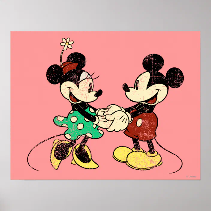 Mickey Minnie Vintage Poster Zazzle Com