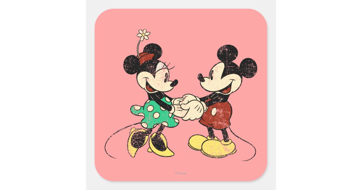 Pink Disney Sticker Pack/ Retro Vintage Disney Stickers Mickey