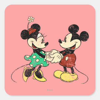 Mickey & Minnie | Vintage Square Sticker