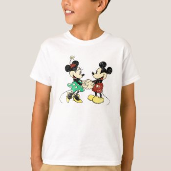 Mickey & Minnie | Vintage T-shirt by MickeyAndFriends at Zazzle