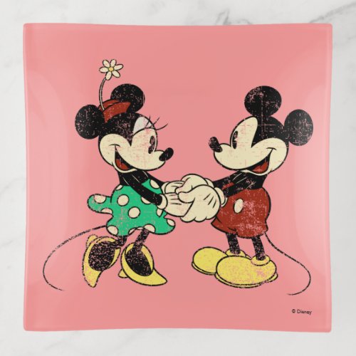 Mickey  Minnie  Vintage Trinket Tray