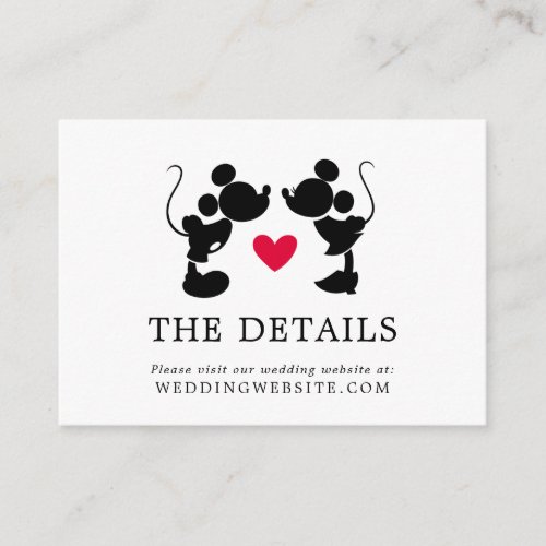 Mickey &amp; Minnie Wedding Enclosure Card