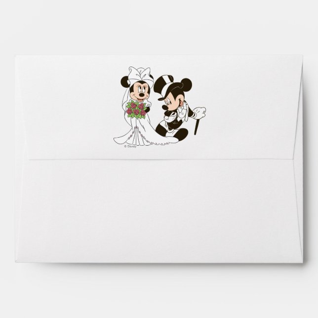Mickey & Minnie Wedding | Getting Married Envelope (Back (Top Flap))