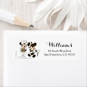 Mickey & Minnie Wedding   Getting Married Label