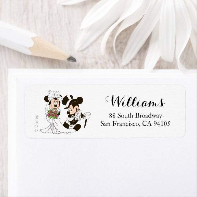 Mickey & Minnie Wedding | Getting Married Label (Insitu)