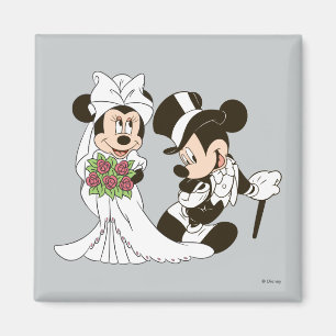 Mickey & Minnie Wedding Getting Married Magnet