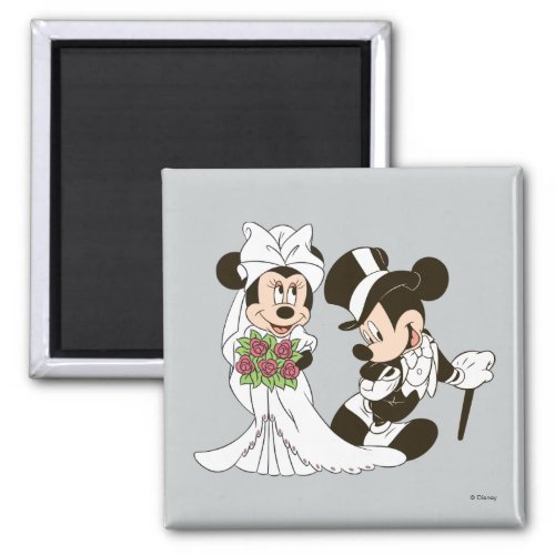 Mickey  Minnie Wedding  Getting Married Magnet