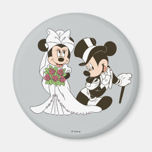Mickey & Minnie Wedding Getting Married Magnet