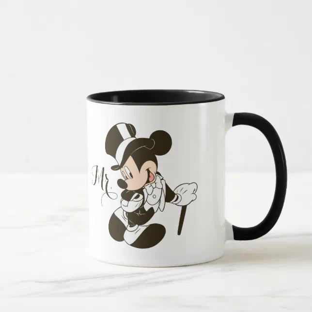 Disney Coffee Cup Set - Wedding Minnie and Mickey Mouse