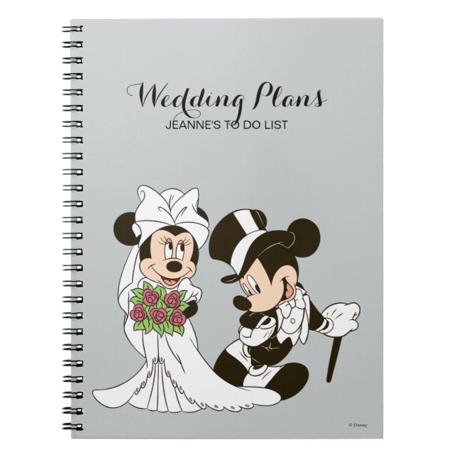 Mickey & Minnie Wedding | Getting Married Notebook (Front)